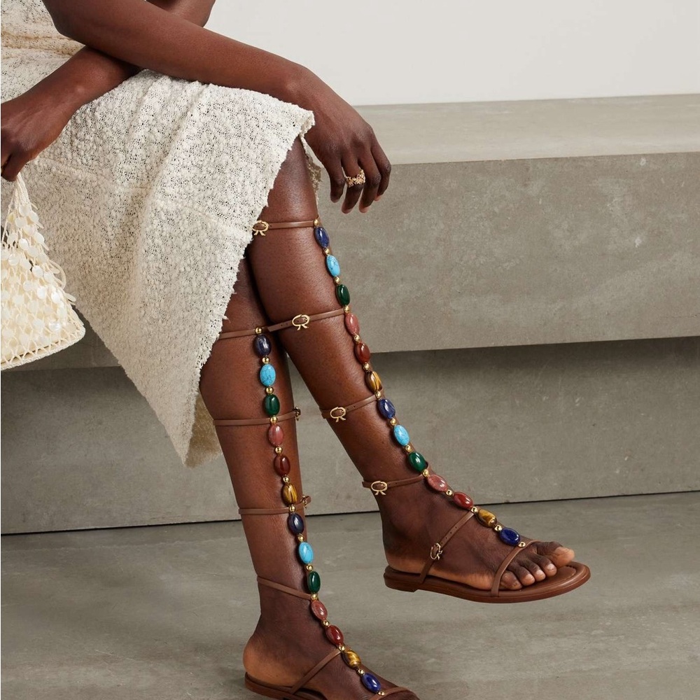 Gianvito Rossi Shanti Gladiator Sandals 37